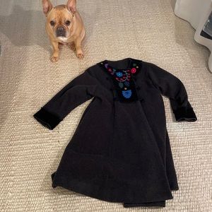 Dark grey wool Lanya child’s coat XL so ages 10-14